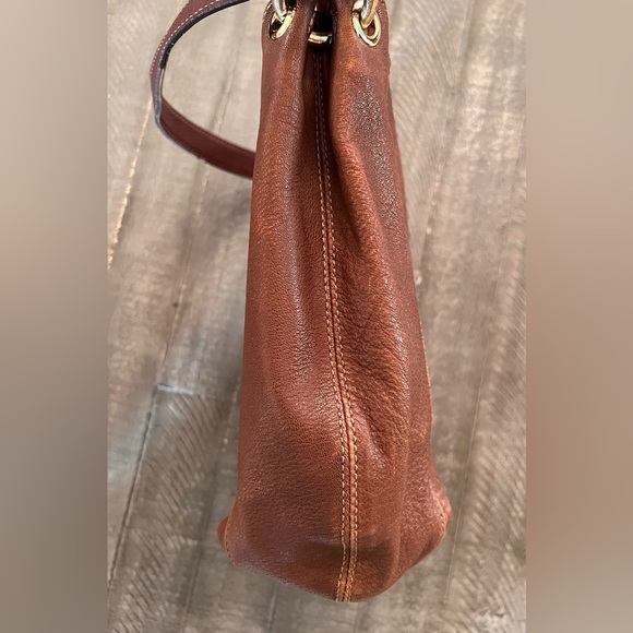 Vintage MICHAEL Michael Kors Brown Pebbled Leather Hobo Bag - Picture 8 of 16